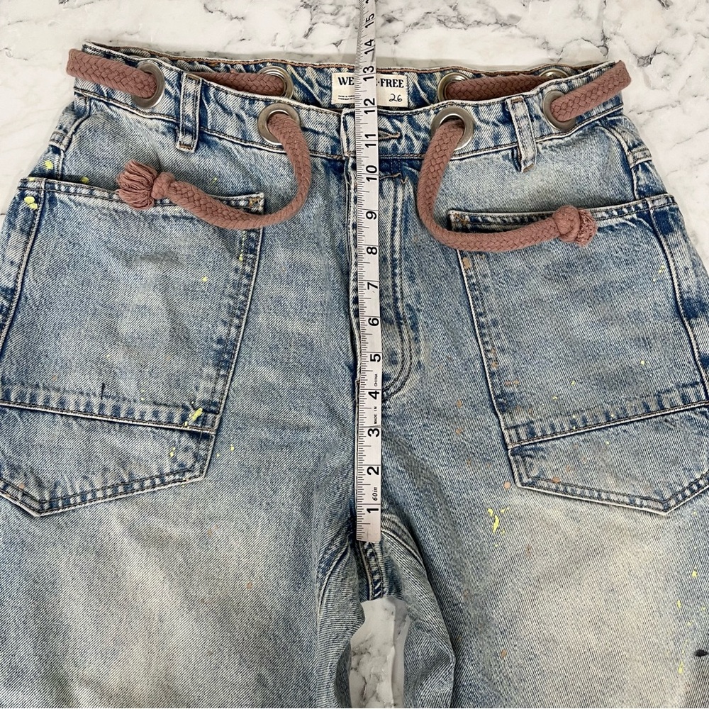 We The Free Blue Moxie Barrel Pull-On Jeans - Picture 7 of 13